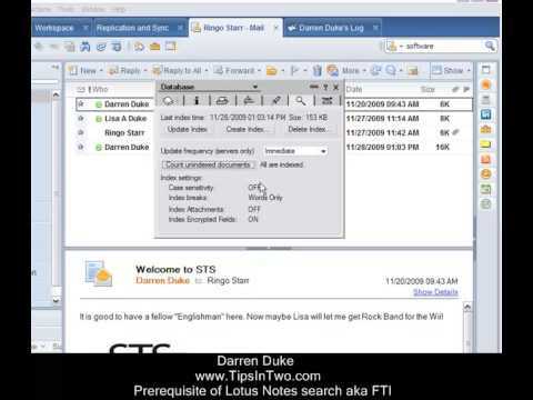 Prerequisite for Lotus Notes search - aka FTI.mp4