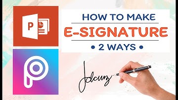 How to make E-SIGNATURE using POWERPOINT and PICSART  |  FREE AND EASY