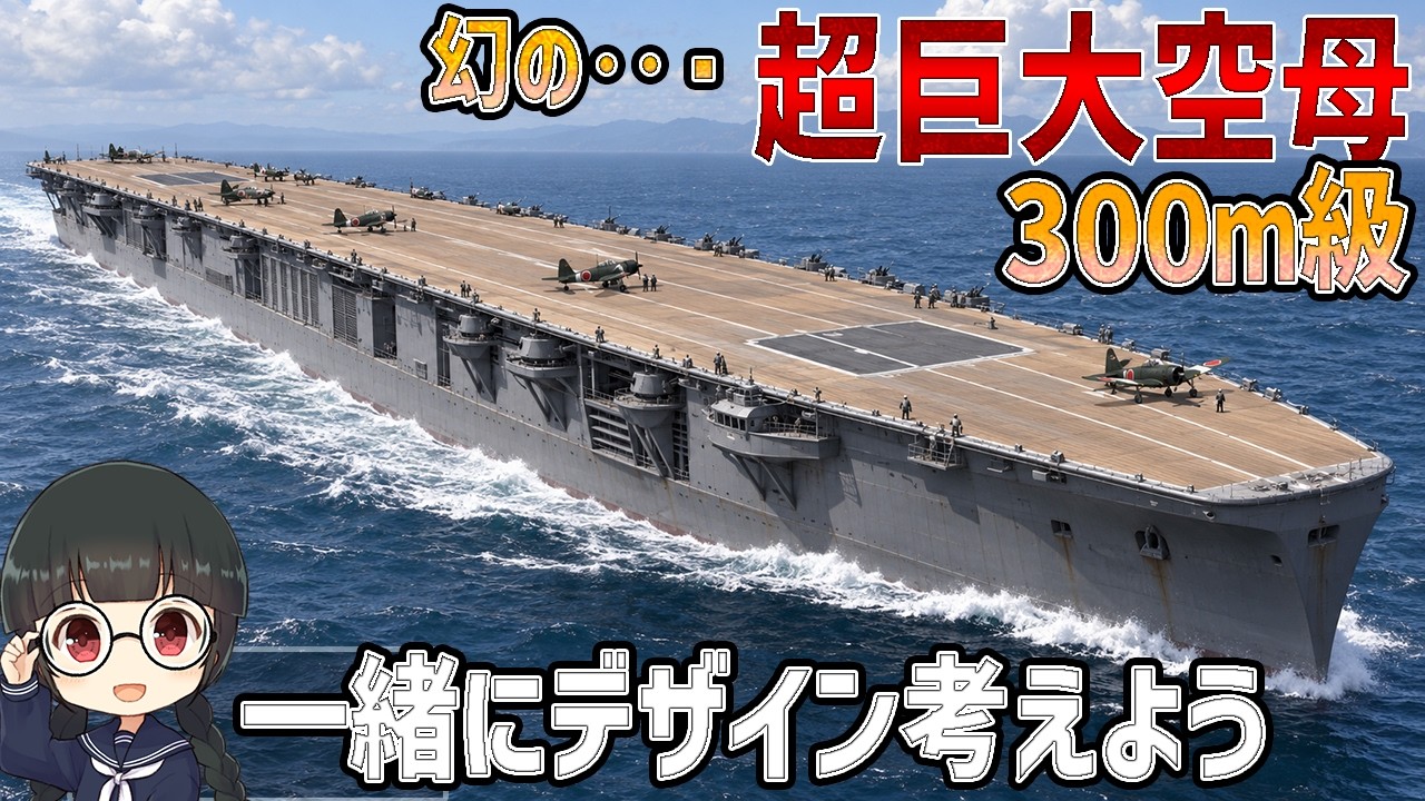 幻の計画！「300ｍ級超巨大空母」を建造する配信