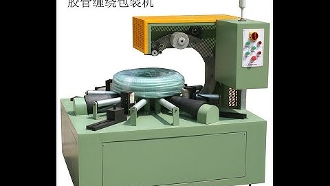 Hose coil wrapping machine with horizontal type