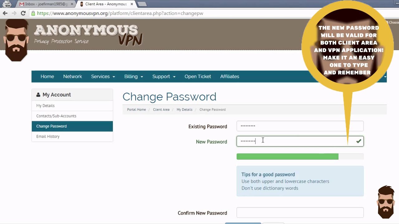 how to change your password on tukui client