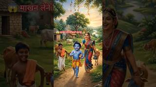 😱 माखन लेने निकले कान्हा 🙏 | Krishna Divine Leela #shorts