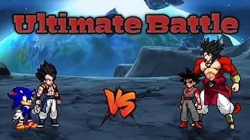 Shadic (all form) & Gogeta (all form) VS Evil Goku TP & Broly SSJ4 in Jump Force Mugen