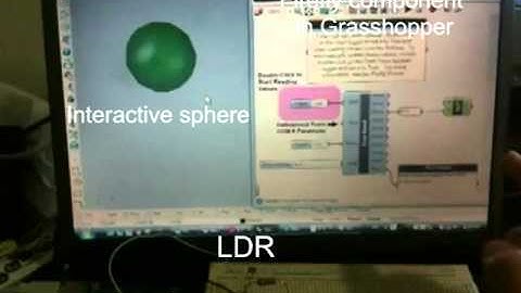 Arduino to Firefly to Grasshopper: using a light sensor (LDR) to modulate size of sphere VER 2.0