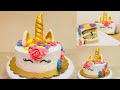 Unicorn cake || How to make a simple unicorn cake || Recipe in malayalam_meharins bake...