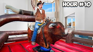 HAVING A MECHANICAL BULL IN OUR HOUSE FOR 24 HOURS!! *SURPRISE PARTY*