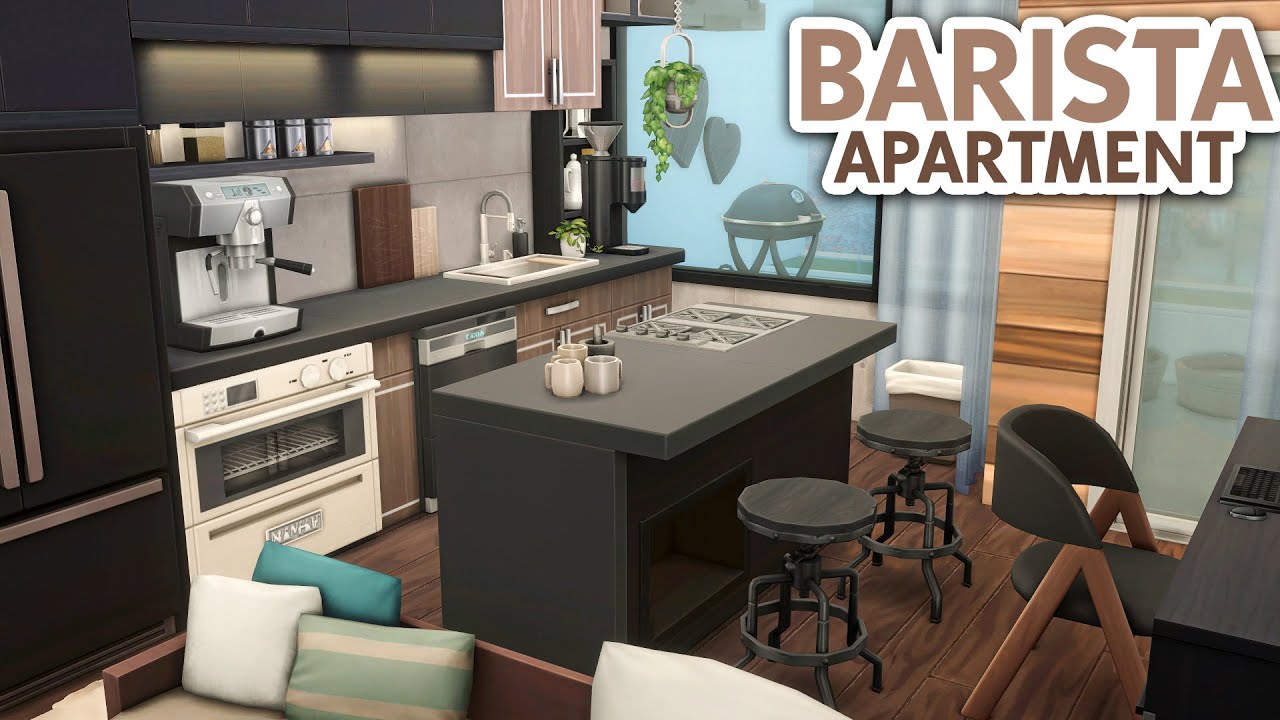 Barista Apartment // The Sims 4 Speed Build Apartment Renovation YouTube