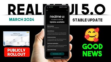 IMPORTANT UPDATE REVIEW 🤩 Realme UI 5.0 Android 14 Stable Update Publicly Rollout March 2024