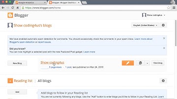 How can I set up Google Analytics for my Blogspot Blog?