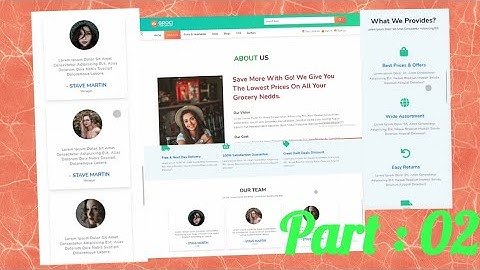 [ Part :02 ] how to create responsive Grocery Store design using HTML CSS & Javascript step by step