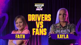 Monster Jam Showdown - Drivers VS Fans Episode 1
The countdown is on to #MonsterJamShowdown, coming August 29th. Watch Kayla Blood challenge a big Sparkle Smash in an epic SHOWDOWN!
📘 Facebook: https://www.facebook.com/monsterjamshowdown
📸 Instagram: https://www.instagram.com/monsterjamshowdown
🌍 Website: https://monsterjamvideogame.com/ Monster Jam Showdown - Drivers VS Fans Episode 1