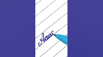 writing a name "Aanchal" in cursive #shorts