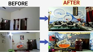 living room makeover/flax wallpaper/decoration idea screenshot 4