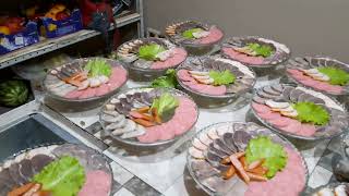 Мясное ассорти,сырное ассорти,фруктовое ассорти для свадебного стола,Узбекистан,уличная еда|Street