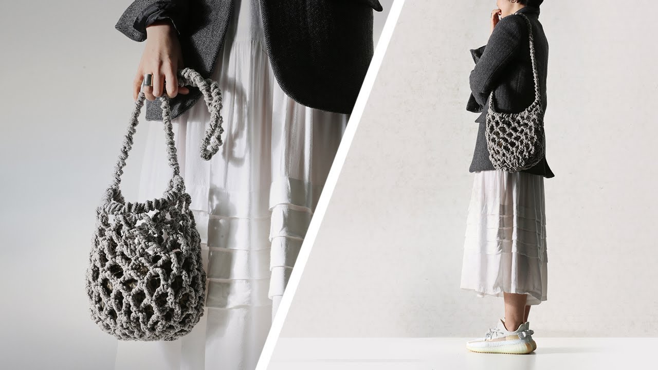 [ENG CC] 내츄럴한 느낌의 코바늘 네트백 뜨기