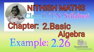 Class:11(Maths),Example 2.26, partial fraction-Type III, Quadratic factor in denominator