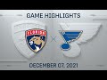 NHL Highlights | Panthers vs. Blues - Dec. 7, 2021