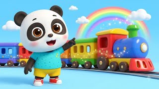 Baby Panda’s Magical Train Adventure 🚂🌈 | Nursery Rhymes for Toddlers & Kids