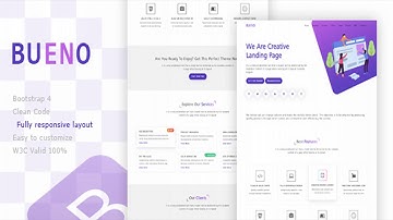 Bueno - Responsive Bootstrap 4 Landing Template | Themeforest Website Templates and Themes
