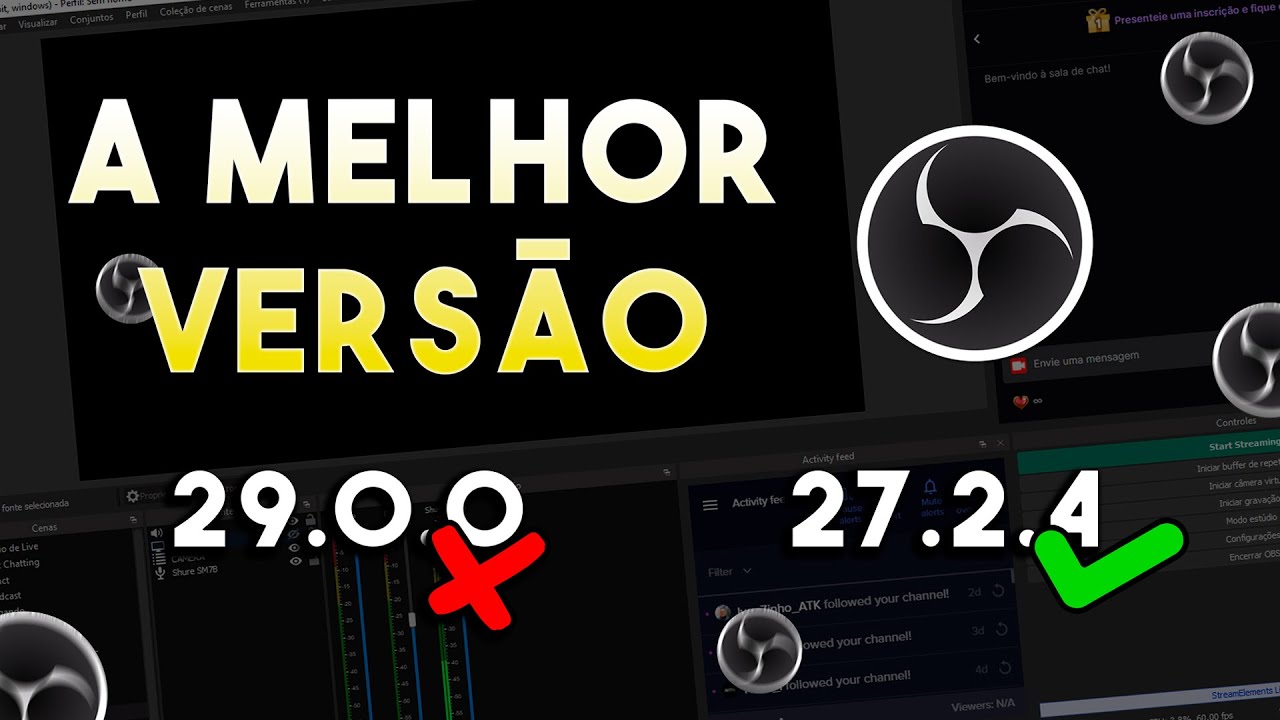 COMO FAZER UM DOWNGRADE - OBS STUDIO