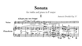 Dvořák: Violin Sonata in F major, Op. 57, B 106 (with Score)