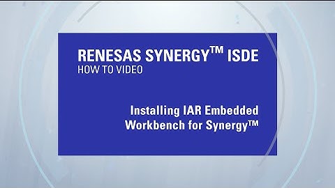 Installing and using IAR Workbench