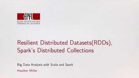 RDDs, Spark