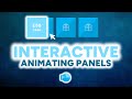 How to add INTERACTIVE panels with ANIMATION TRIGGERS in PowerPoint. A step by step tutorial.