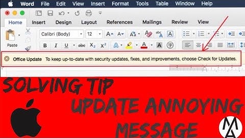 How to disable the office update notification on Mac Office 365 |حل مشكله اشعار ابديت الاوفيس للماك
