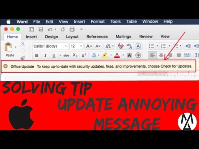 How to disable the office update notification on Mac Office 365 |حل مشكله  اشعار ابديت الاوفيس للماك - YouTube