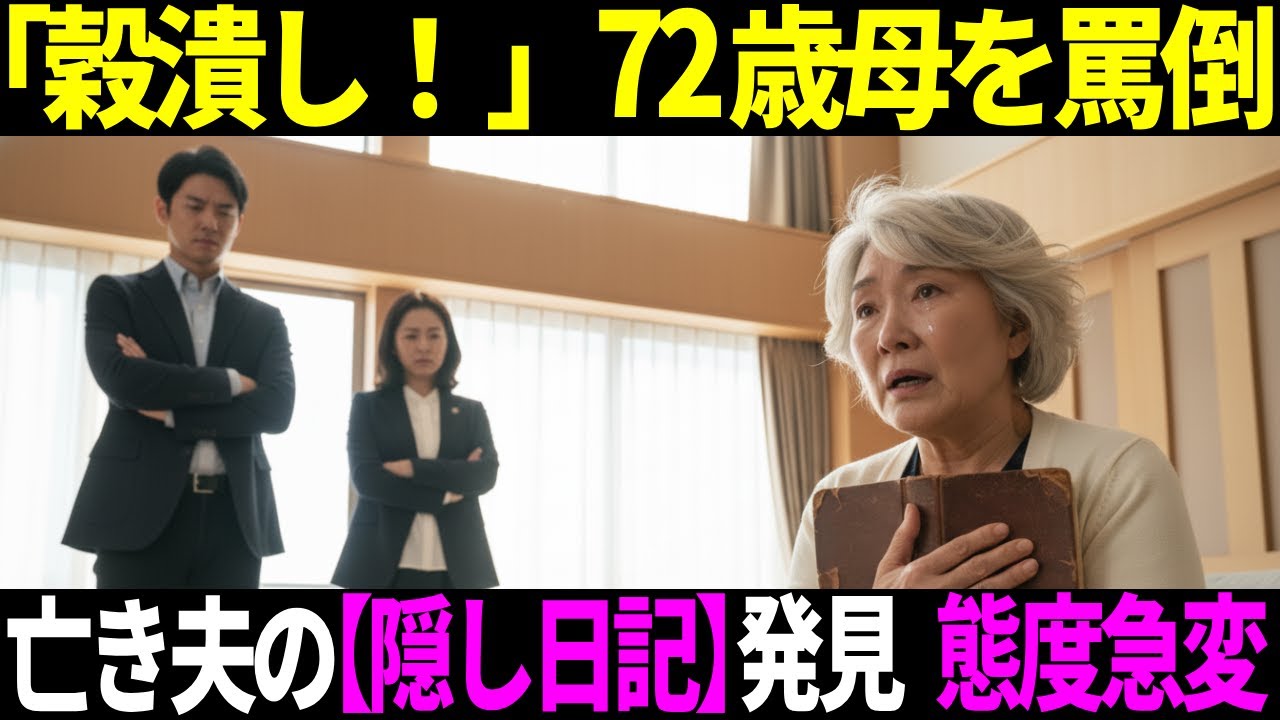 【感動】「いい加減にしろ！」家族に罵倒された72歳母。亡き夫の隠し日記を見て号泣... その後、命がけで空を飛んだ理由
