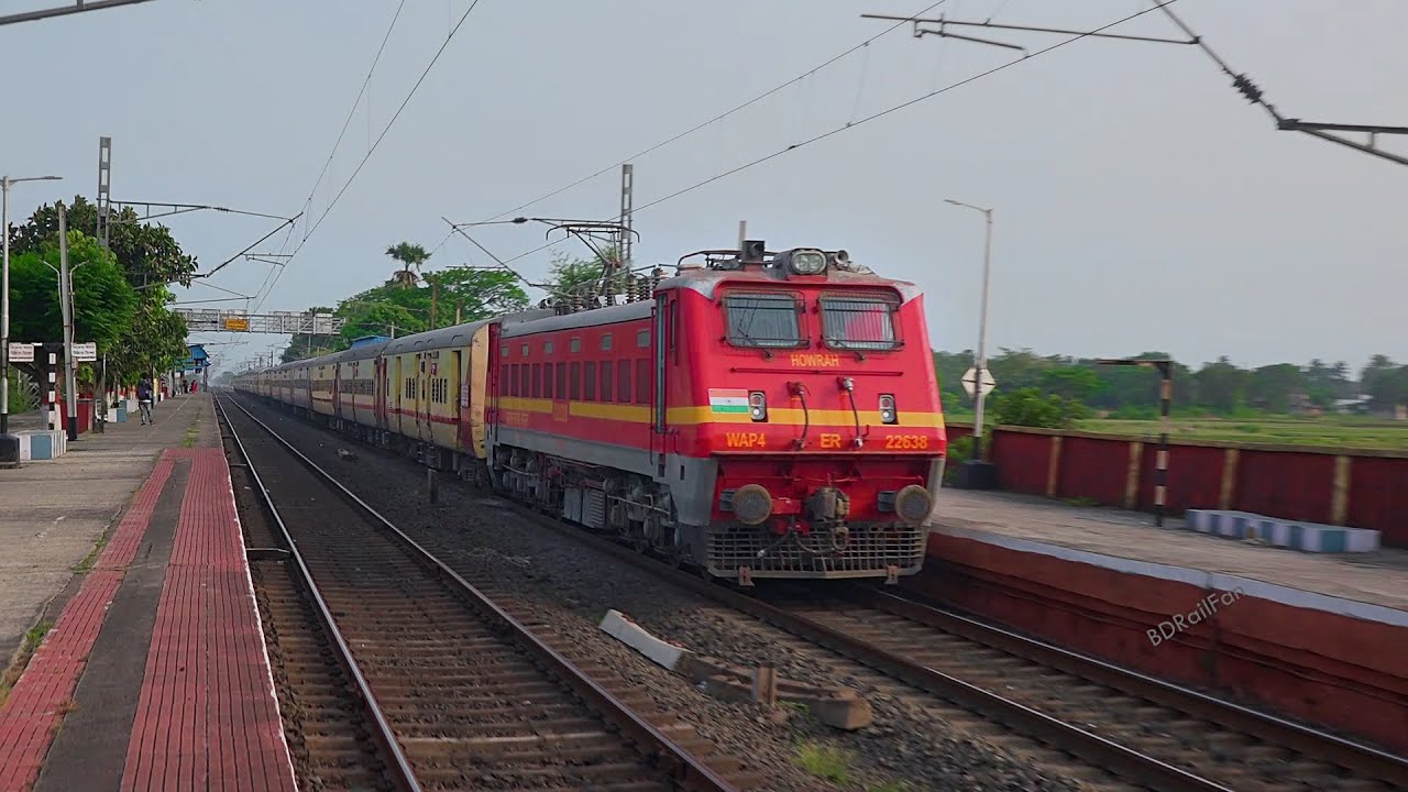 WAP-4 reached 130 kmph || High Speed Coverage of 12369/UP Howrah ...