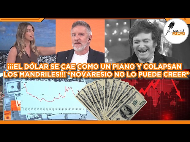 EL DÓLAR SE CAE COMO UN PIANO, COLAPSAN TODOS LOS MANDRILES CON MILEI Y NOVARESIO NO LO PUEDE CREER