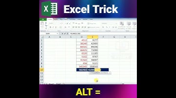 How To Sum in Excel in 1 Second Tips & Tricks #shorts