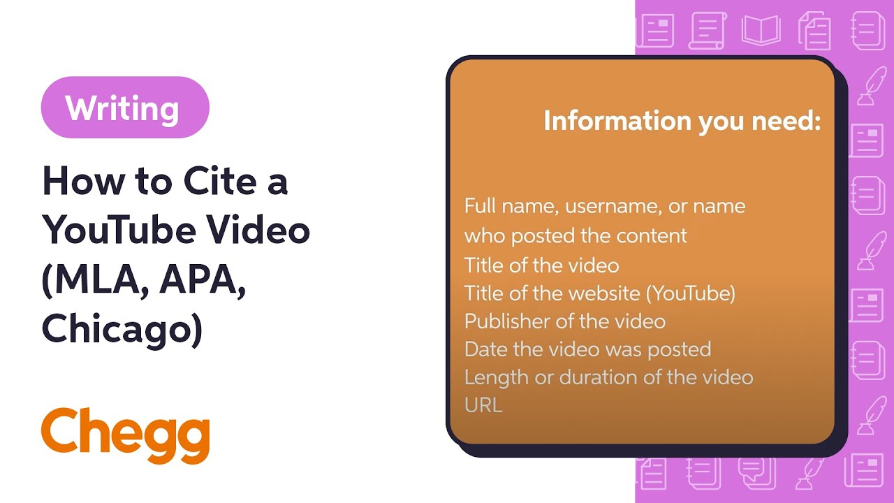 how to cite a youtube video in a research paper