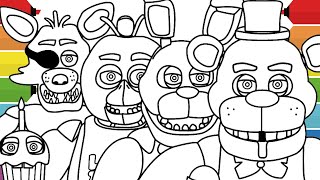 Five Nights at Freddy's New Coloring Pages | How to Color All BOSSES from FNAF the Movie | NCS Music