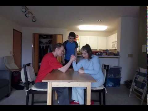 Arm Wrestling Mom Vs Dad Youtube