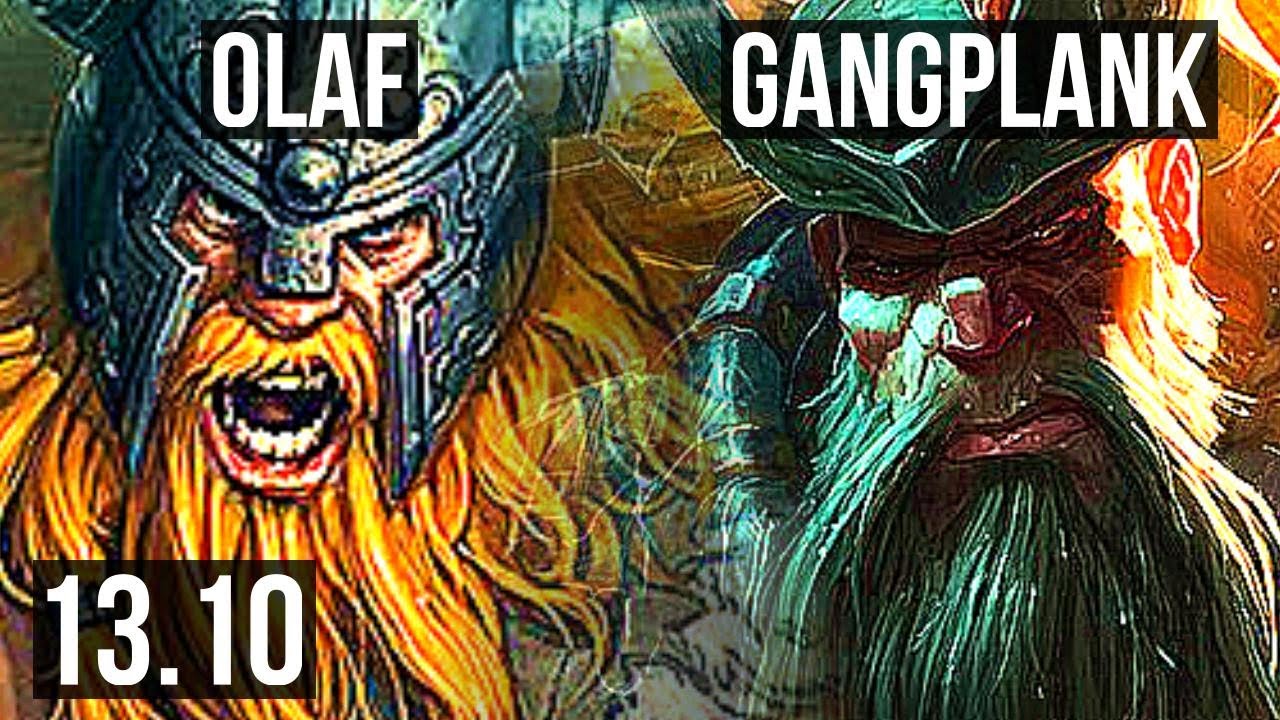 OLAF vs GANGPLANK (TOP) | 7/2/5, 300+ games | KR Master | 13.10