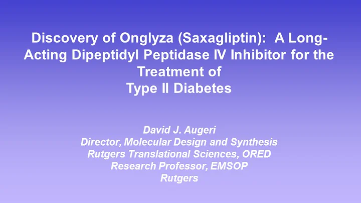 Saxagliptin: A Rutgers Case Study, Part1 David J A...