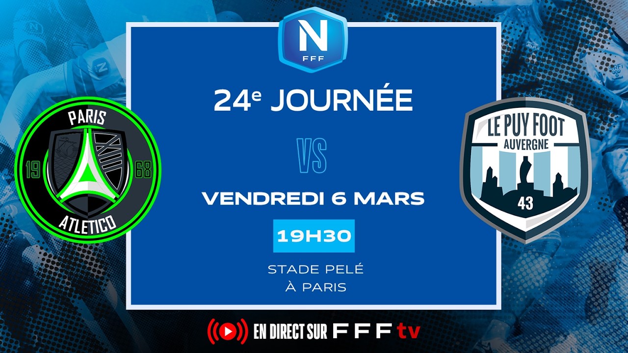 J24 I Paris 13 Atletico vs Le Puy Foot en direct (19H15) I National FFF 2025-2026