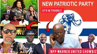 NPP 2 sue United Showbiz?Strong w@rning to UTV after Hon Ken agyapong in USA Akuffo addo,Bawumia