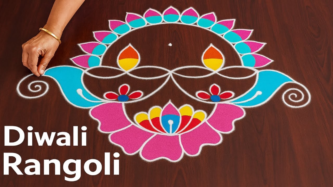 Deepavali Muggulu 5 to 1 Dots