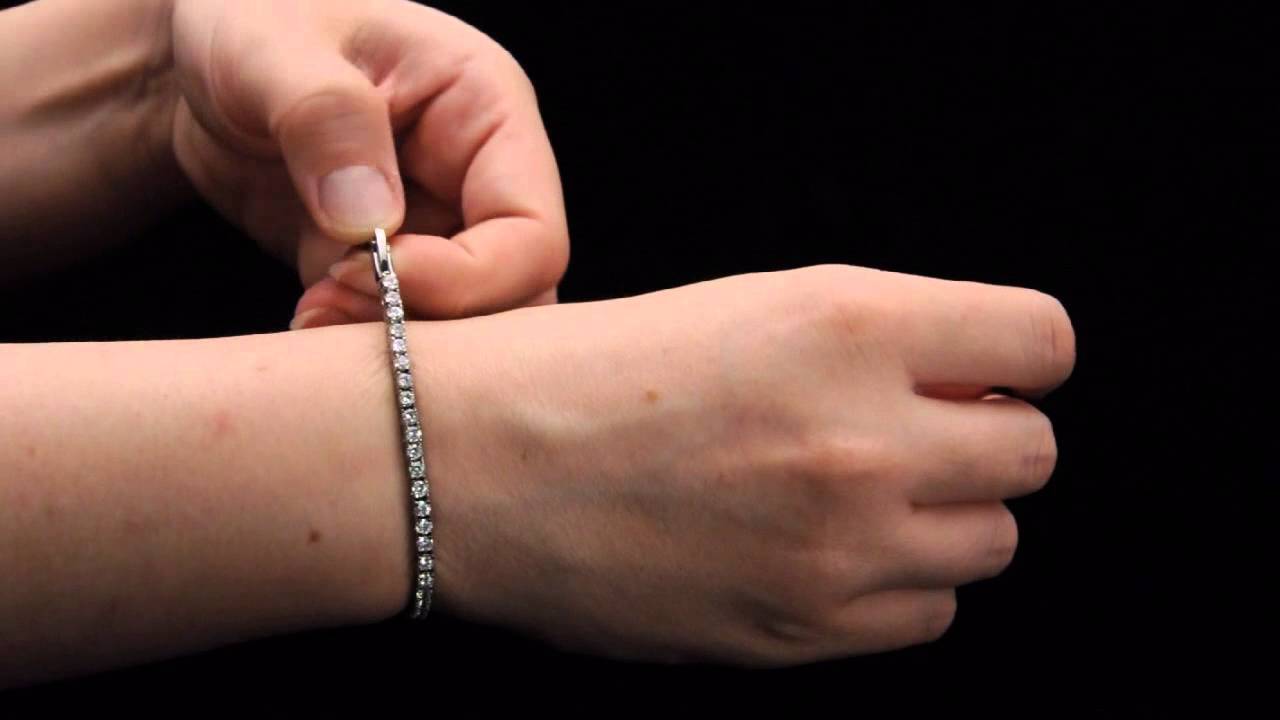 Inox Jewelry Women's Stainless Steel Prong Set Round CZ Tennis Bracelet-4mm-BR8251