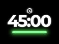 Temporizador 45 Minutos con Alarma ⏱️ Primer Tiempo Fútbol / Clase Escolar | 45 Minute Timer