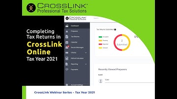 Introduction to Completing Tax Returns in CrossLink Online