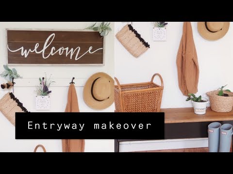 Farmhouse Entryway Bench With Coat Hooks How To Youtube