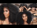 UNDETECTABLE 🔥GROW NATURAL HAIR IN 5 MINUTES | KINKY CURLY WIG + EDGES | 100% GLUELESS | JULIA HAIR
