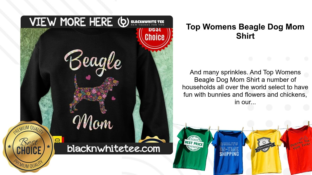 Top Womens Beagle Dog Mom Shirt