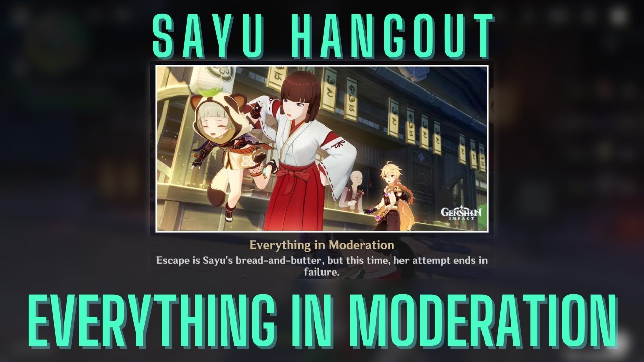 Sayu Hangout Event Ending 1 - Everything in Moderation