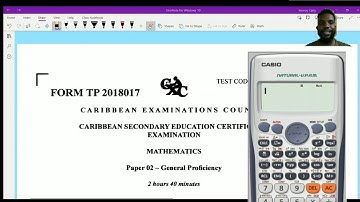 2018 CXC mathematics past paper solution (ques 1 to 3)
